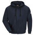 Bulwark SEH4 Men&#039;s Fleece FR Zip-Front Hooded Sweatshirt, navy, 2xl-