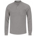 Bulwark SEL2GY-R-XL Men&#039;s Lightweight FR Henley Shirt, xl, grey-