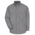 Bulwark SLU2 Men's Midweight FR Dress Uniform Shirt, silver grey, xl-