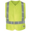 Bulwark VMV2YE-S Men's FR Hi-Visibilty Safety Vest, small, yellow-