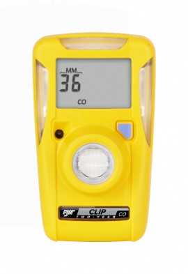 BW Clip Series Single Gas Detector, CO, 0 to 300 ppm, 2-year-