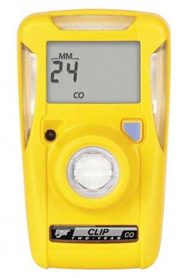 Honeywell BW Clip Series Single-Gas Detector, O&lt;sub&gt;2&lt;/sub&gt;, 0 to 25% volume, two-year-