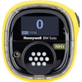 Honeywell BW Solo Single-Gas Detector with Bluetooth and yellow housing, NH&lt;sub&gt;3&lt;/sub&gt;, 0 to 100 ppm-