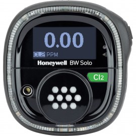 Honeywell BW Solo Single-Gas Detector with Bluetooth and black housing, Cl&lt;sub&gt;2&lt;/sub&gt;, 0 to 50 ppm-