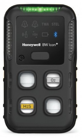 Honeywell BW Icon+ Series Multi-Gas Detector, O<sub>2</sub>/H<sub>2</sub>S, black-