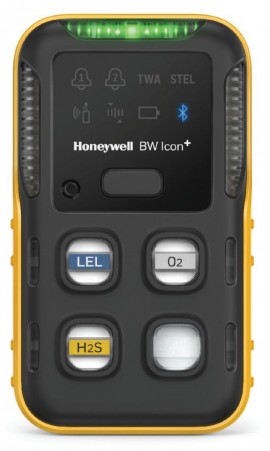 Honeywell BW Icon+ Series Multi-Gas Detector, %LEL(IR)/O&lt;sub&gt;2&lt;/sub&gt;/H&lt;sub&gt;2&lt;/sub&gt;S, yellow-