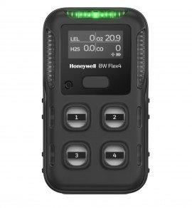 Honeywell BW™ Flex 4/5 Multi-Gas Detector, LEL-CB-UF, O<sub>2</sub>, H<sub>2</sub>S, CO, black-