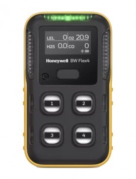 Honeywell BW™ Flex 4/5 Series Multi-Gas Detector, LEL-CB-UF, O<sub>2</sub>, H<sub>2</sub>S, SO<sub>2</sub>-