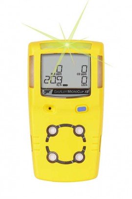 Honeywell BW MicroClip XL Series Multi-Gas Detector, O<sub>2</sub>/LEL/CO, yellow-