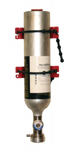 BW MK-CG2-58 Wall Mount for 34, 58, 103 L Gas Cylinders, Red-