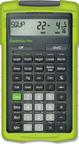 Calculated Industries 4225 ConcreteCalc Pro Concrete Construction Math Calculator-