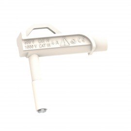 Cal Test Electronics CT3881-9 Magnetic Connector with 0.2&amp;quot; right-angle sheathed banana jack, 0.3&amp;quot;, white-