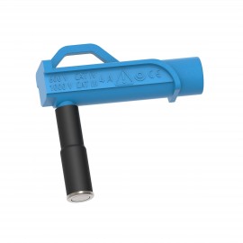 Cal Test Electronics CT3883-6 Magnetic Connector with 0.2&amp;quot; right-angle sheathed banana jack, 0.35&amp;quot;, blue-