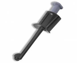 Cal Test CT4378-0 CAT IV Safety Hook Clip with 4 mm banana jack, black-