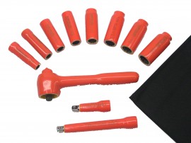 Cementex ISS38-11 11-Piece Insulated 3/8&quot; Sq Dr SAE Socket Set&quot;-