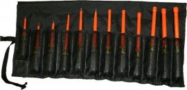 Cementex TR-12NDXL/SD Combination Screwdriver-Nut Driver Rolls, 12 Piece Set, XL-