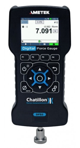 Chatillon DFS3-025 Digital Force Gauge, 25 x 0.001 lbf-
