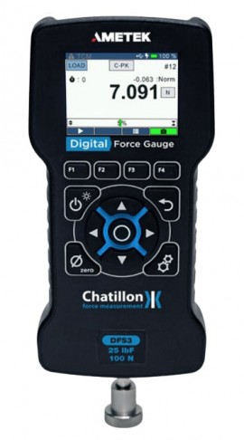 Chatillon DFS3-200 Digital Force Gauge, 200 x 0.01 lbf-