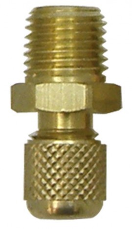 CPS AD44B Adapters with Cap and Core, 1/4in SAE Male x 1/4in MNPT, 100-Pack-