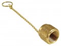 CPS AVC6C Brass Caps with Chain Tether, 3/8in SAE, 2-Pack-
