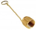 CPS AVC8CB Brass Caps with Chain Tether, 1/2in SAE, 100-Pack-