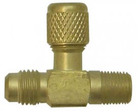 CPS AVT4 Access Fittings with Cap and Core, 1/4in SAE Male x 1/8in MNPT x 1/4in SAE Male, 3-Pack-