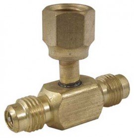 CPS AVT64 Access Fittings with Cap and Core, 1/4in SAE Male x 1/4in SAE Male x 1/4in SAE Female Hex, 3-Pack-