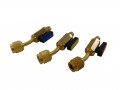 CPS BV453 Ball Valve Hose Adapters, 1/4in SAE Male x 1/4in SAE Female, 45&amp;deg;, 3-Pack-