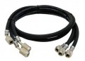 CPS HP5BKAZ3 Pro-Set Premium 1/4in Black Refrigerant Charging Hoses with Chrome Ends, 3-Pack-