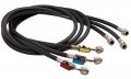 CPS HP5BKEZ3 Pro-Set Premium 1/4in Black Refrigerant Charging Hose with Ball Valve Ends-