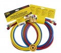 CPS HP5NG Premium Refrigerant Charging Hoses with SafeMate valves, &amp;frac14;&amp;quot; SAE female, 800 psi-