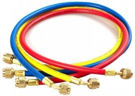 CPS HS3 Standard Refrigerant Charging Hoses, 3ft, 3-Pack-