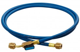 CPS HS6BE Standard Charging Hose with 45&amp;deg; Ball Valve, 6ft, Blue-