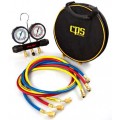CPS MT2H7P5A Manifold and Gauge Set, 5ft ABB Hoses-