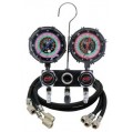 CPS MV2H4P5AZ Manifold and Gauge Set, 3.125in 1% Gauges-