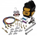 CPS TLB410SAE Mini-Split Tool Kit with Triple-Seal 2-Valve Manifold, SAE/Imperial Torque Wrench Set-