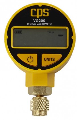 CPS VG200 Digital Vacuum Gauge with 5-Digit LCD Display, 600psig-