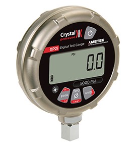 AMETEK Crystal XP2i Digital Pressure Gauge with datalogging, 0 to 100 psi, 4.5&amp;quot; dial, &amp;frac14; NPT bottom, diecast aluminum housing-