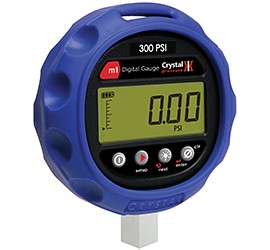 Ametek Crystal m1 Digital Pressure Gauge, 0 to 10 Kpsi, 4.18&amp;quot; dial, CPF female, polyester/polycarbonate blend-