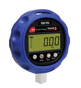 Ametek Crystal m1 Digital Pressure Gauge, 0 to 20 Kpsi, 4.18&amp;quot; dial, CPF female, polyester/polycarbonate blend-