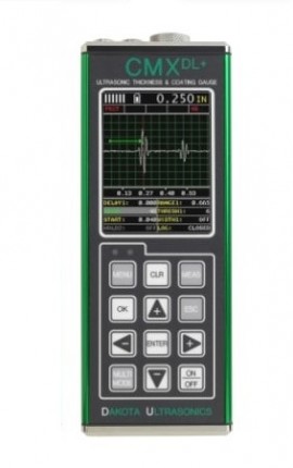 Dakota Ultrasonics CMXDL+ Coating and Wall Thickness Gauge with A-scan scope, 60 Hz-