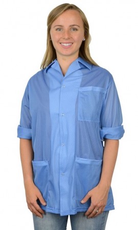 DESCO 74301 Statshield Smock, small, blue-