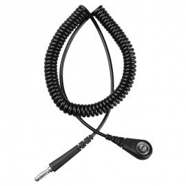 DESCO 09040 Coil Cord with 0.16&quot; snap socket, 10&#039;-