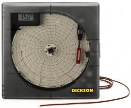 Dickson BBR625 Temperature Chart Recorder with LCD, 6"-