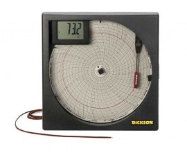 Dickson KT802 Temperature Chart Recorder with LCD, 12 VDC/120 to 240 VAC-