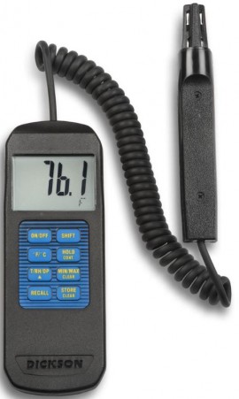 Dickson TH300 Handheld Temperature and Humidity Indicator, -22 to 185&amp;deg;F-