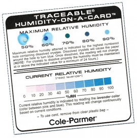 Digi-Sense 03313-06 Traceable Humidity Cards with Calibration, 0 to 100% RH, 6-Pack-