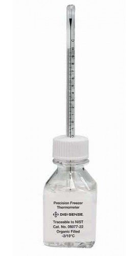 Digi-Sense 08077-22 Certified Refrigerator Bottle Thermometer, -2 to 10&amp;deg;C, Total Immersion-