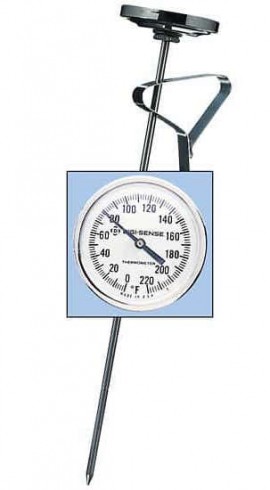 Digi-Sense 08080-84 Stainless-Steel Bimetal Pocket Thermometer, 0 to 100&amp;deg;C, 1&amp;deg;C Division-