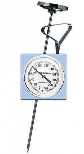 Digi-Sense 08080-94 Stainless-Steel Bimetal Pocket Thermometer, 50 to 300&amp;deg;F, 2&amp;deg;F Division-